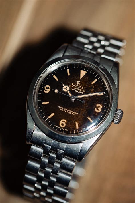 patina dial rolex|Bob’s Spotlight: The Tropical Dial Explorer ref. 1016.